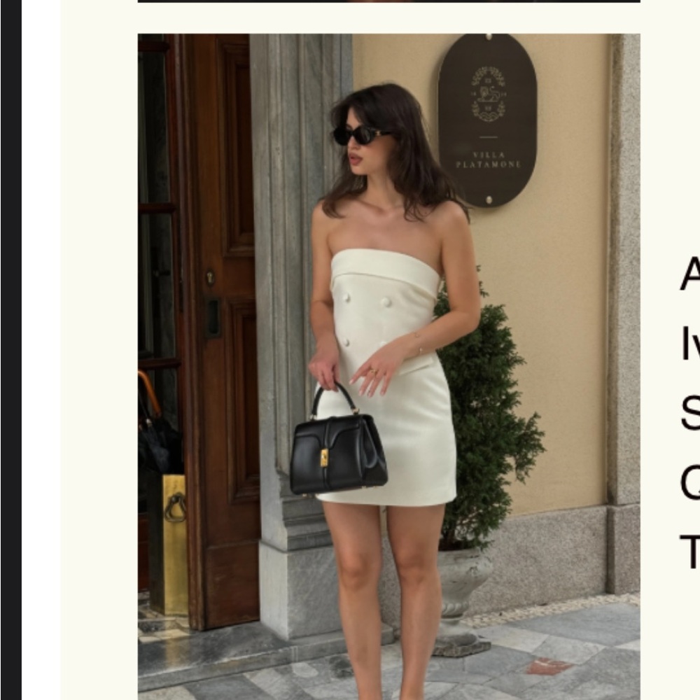 Elegant White Strapless Dress